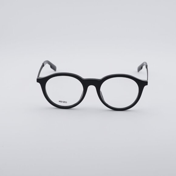 Kenzo KZ50015U 001 Eyeglasses Shiny Black 51mm Round Frame - Picture 3 of 10